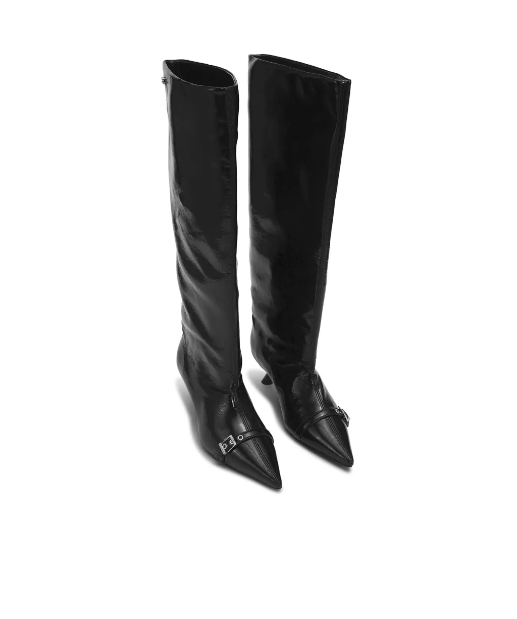 Eyelets Slouchy High Shaft Boots