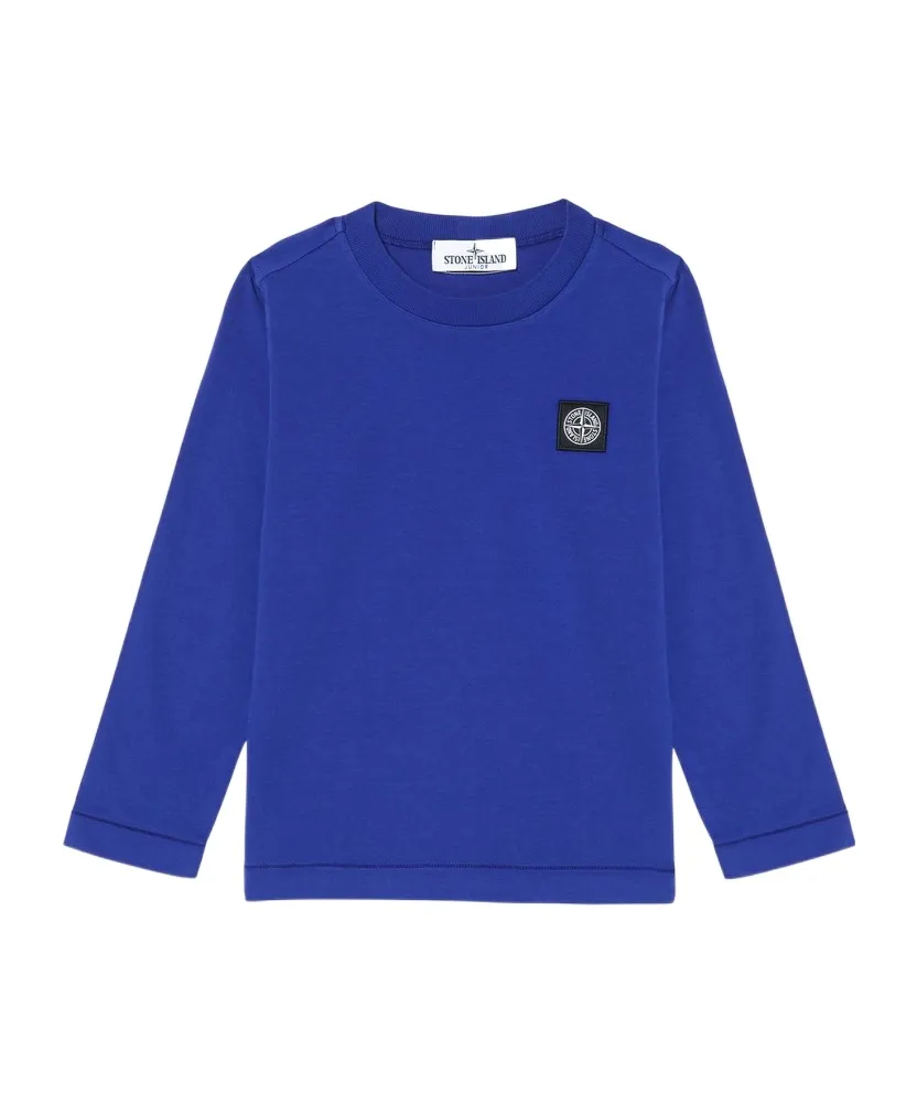 Stone Island Junior Compass Patch Long-Sleeved T-Shirt