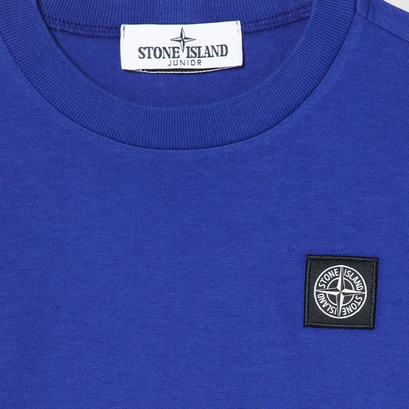 Stone Island Junior Compass Patch Long-Sleeved T-Shirt