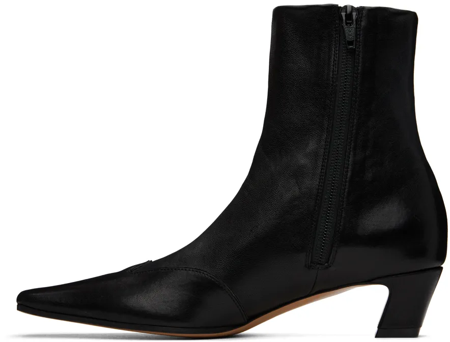 Khaite Square Toe Ankle Boots