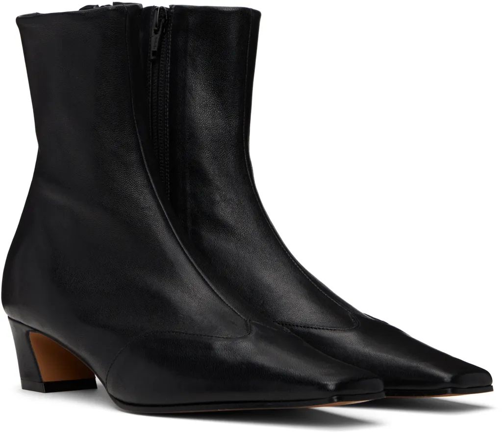 Khaite Square Toe Ankle Boots