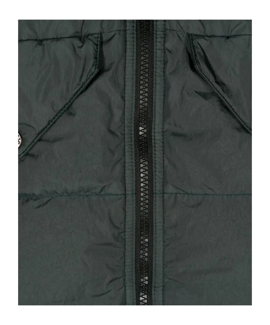 Stone Island Junior Compass-Badge Zip-Up Padded Vest