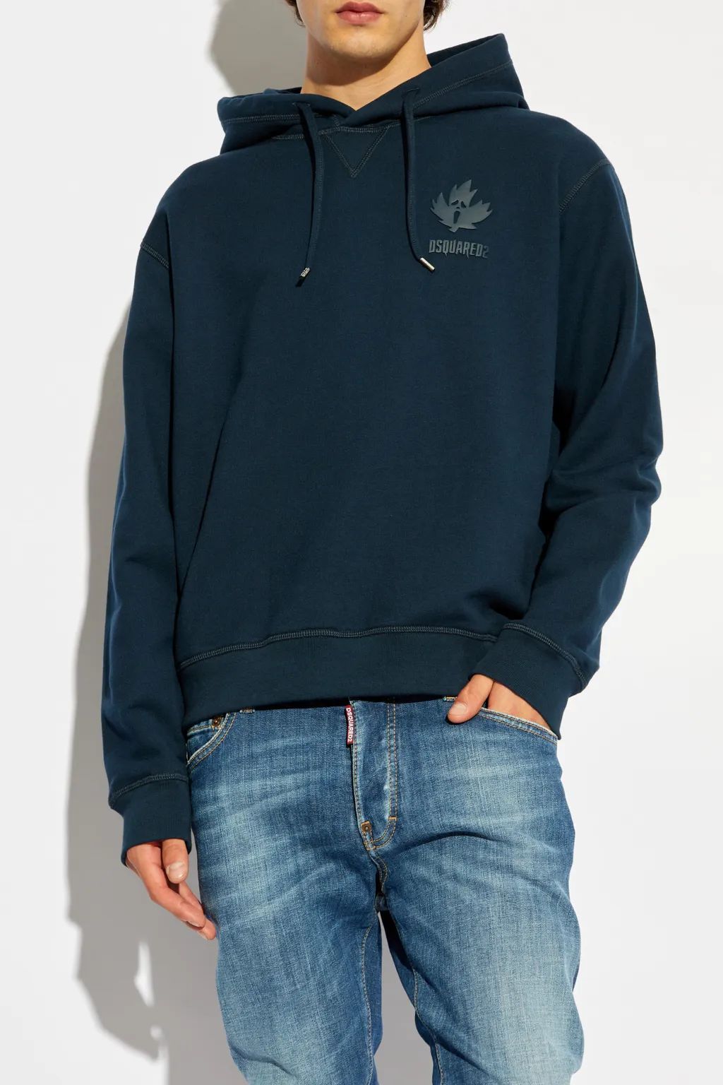 Dsquared2 Raised-Logo Drawstring Hoodie