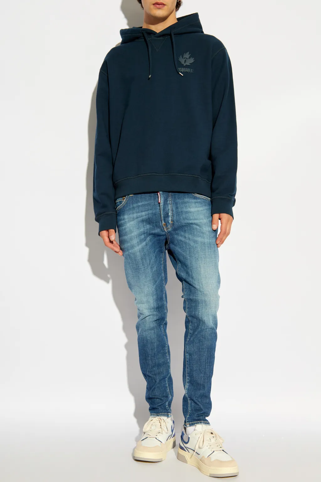 Dsquared2 Raised-Logo Drawstring Hoodie