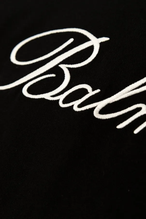 Balmain Kids Logo-Embroidered Crewneck T-Shirt