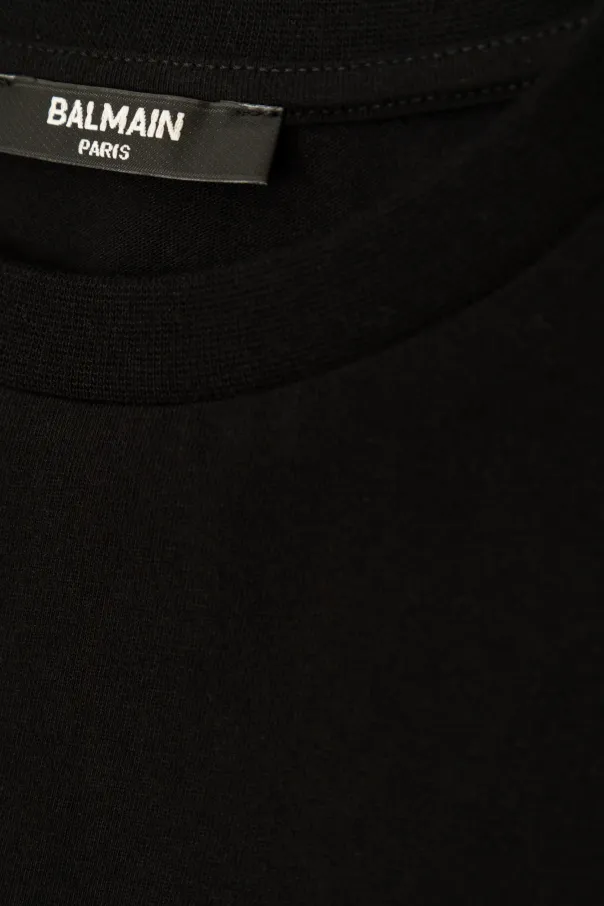 Balmain Kids Logo-Embroidered Crewneck T-Shirt