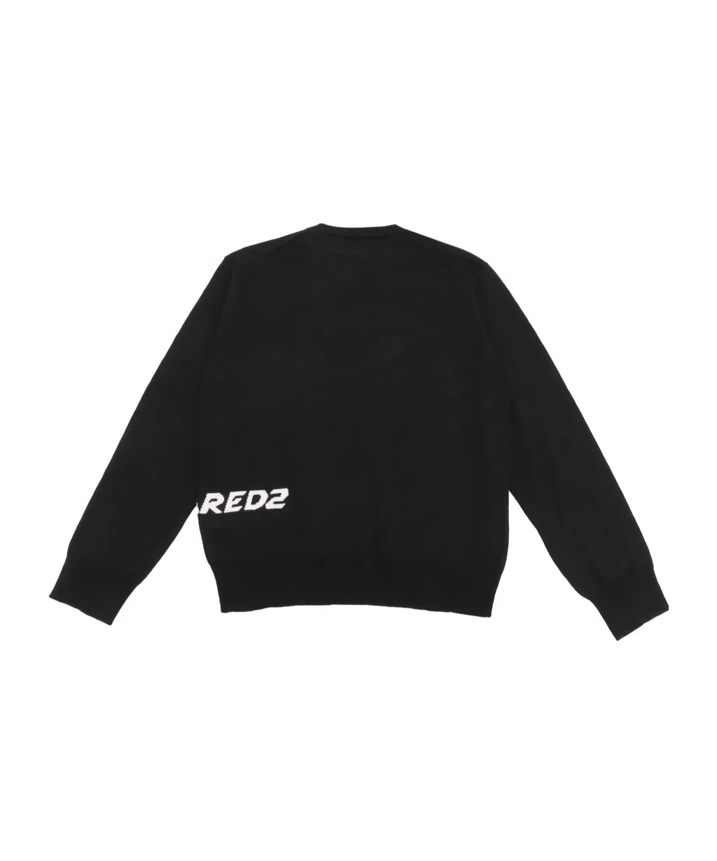 Dsquared2 Kids Logo Intarsia-Knit Jumper