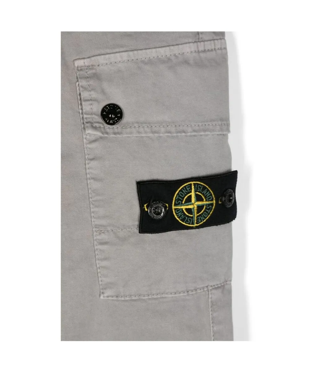 Stone Island Junior Compass-Badge Tapered-Leg Trousers