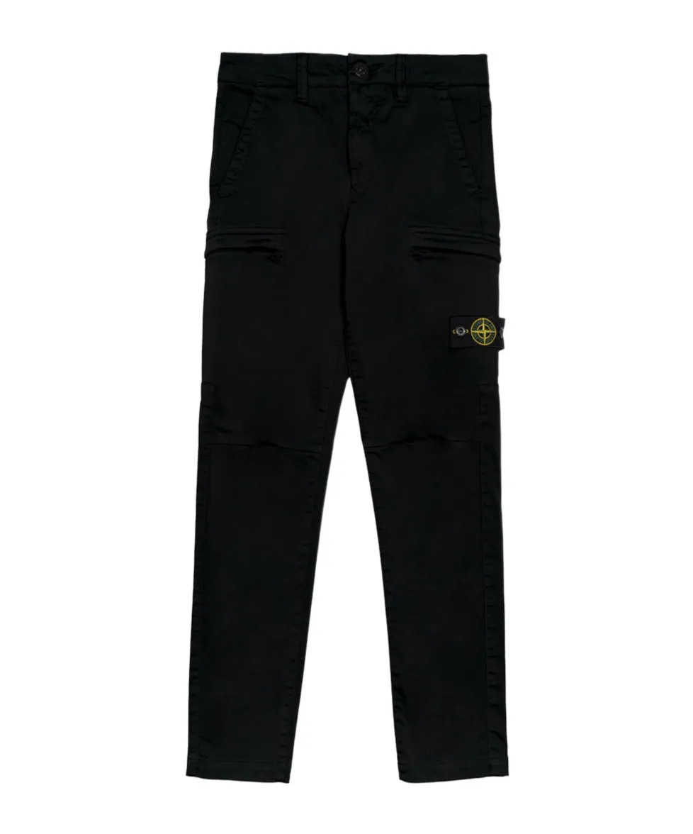 Stone Island Junior Compass Patch Cargo Trousers