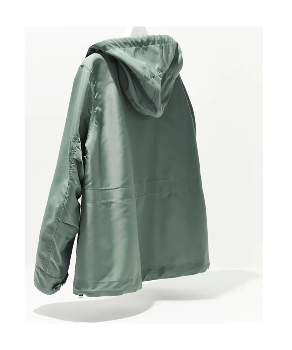 Sacai Drop Shoulder Drawstring Twill Hoodie