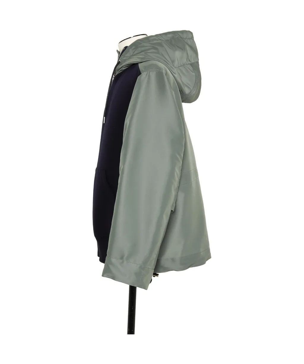 Sacai Drop Shoulder Drawstring Twill Hoodie