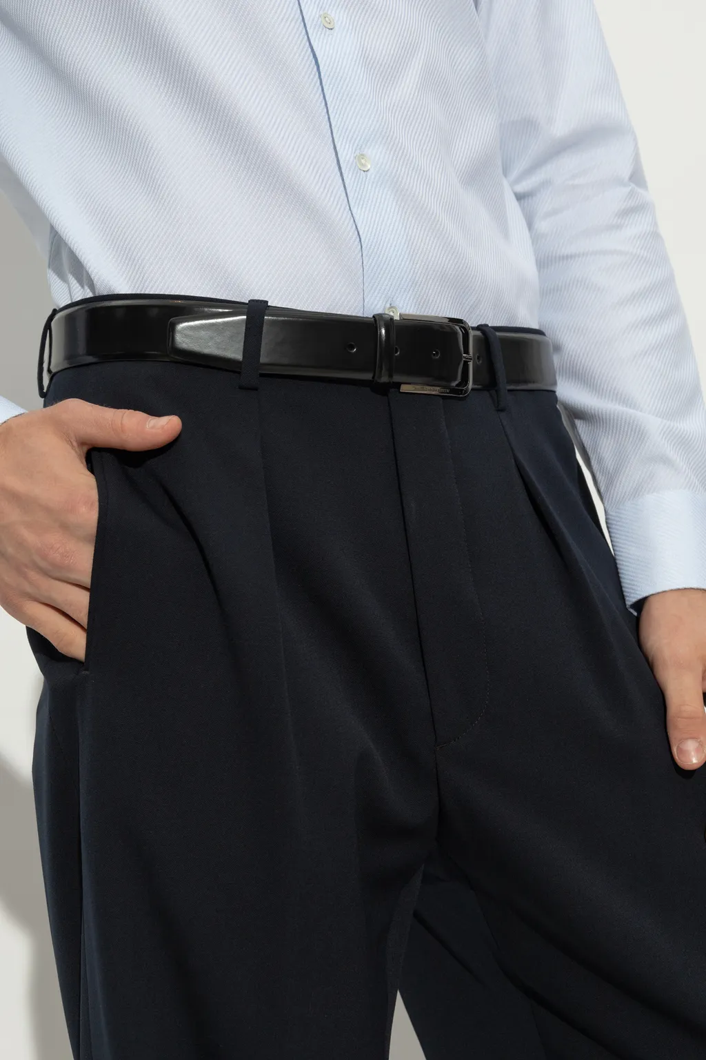 Giorgio Armani Polished Buckle Belt