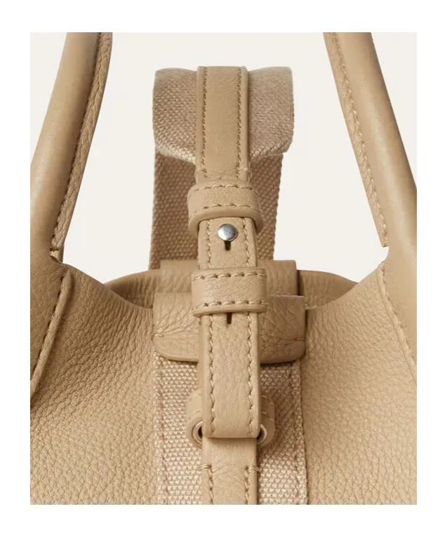Micro Bale Leather Tote Bag