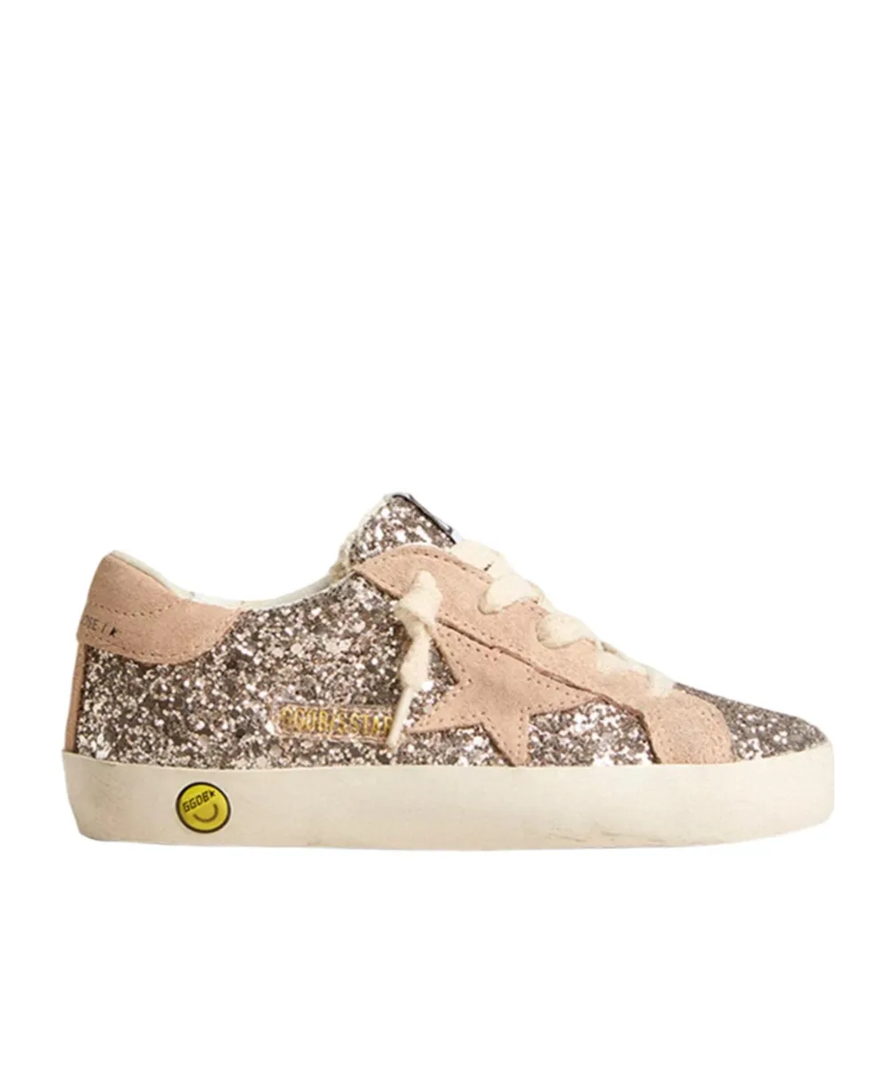 Golden Goose Kids Super Star Glitter Embellished Sneakers