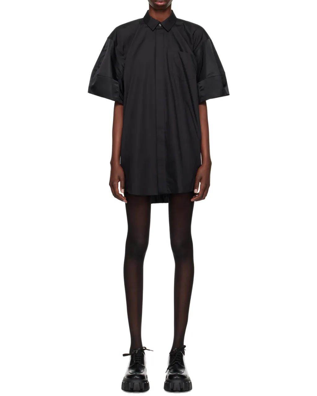 Sacai Poplin Mini Shirt Dress