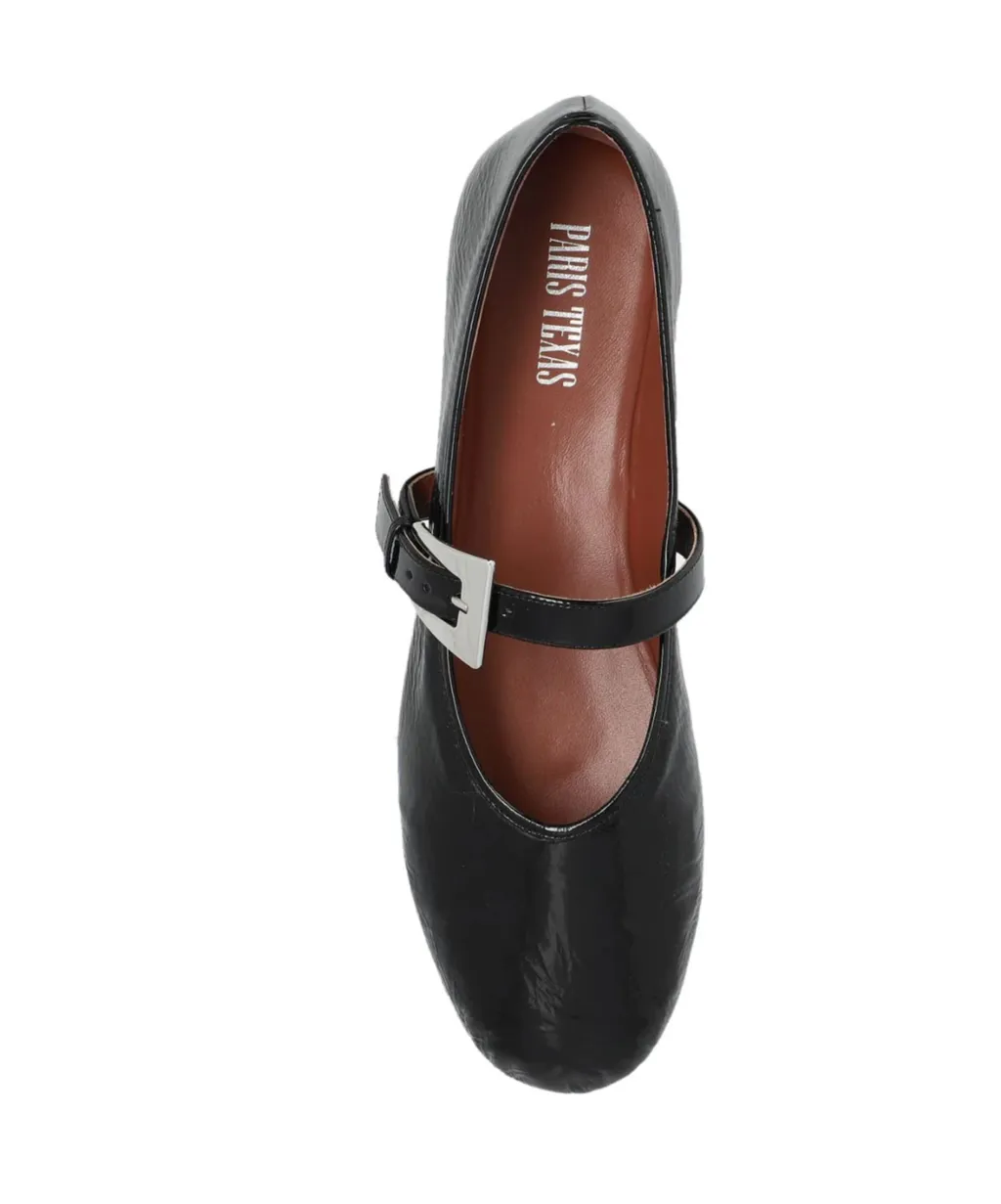 Paris Texas Sveva Patent Buckle Ballet Flat Shoes