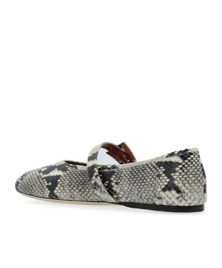 Paris Texas Sveva Embossed Buckle Ballet Flat Shoes