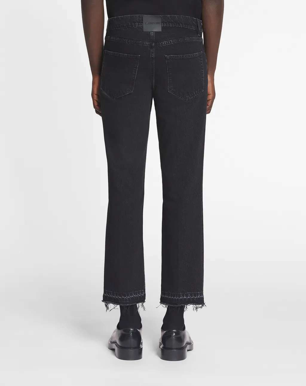 Lanvin Logo Patch Straight Leg Jeans