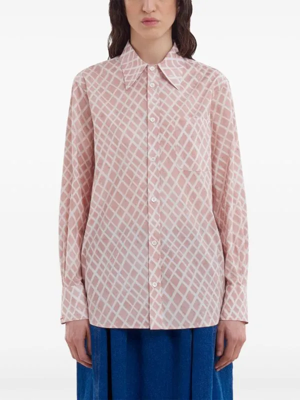 Marni Checked Long-Sleeved Shirt