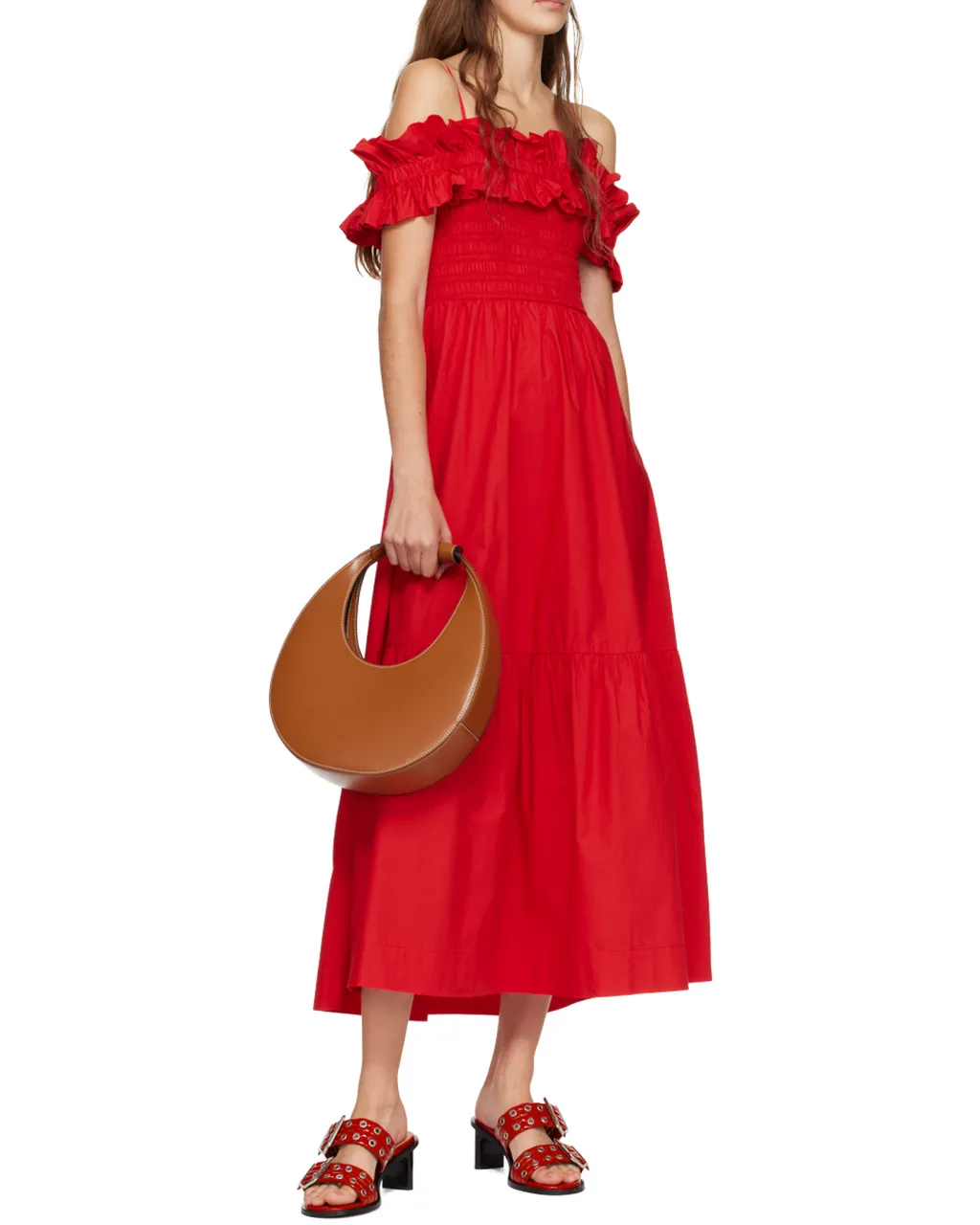 Ganni Eyelet Detailed Buckled Mules
