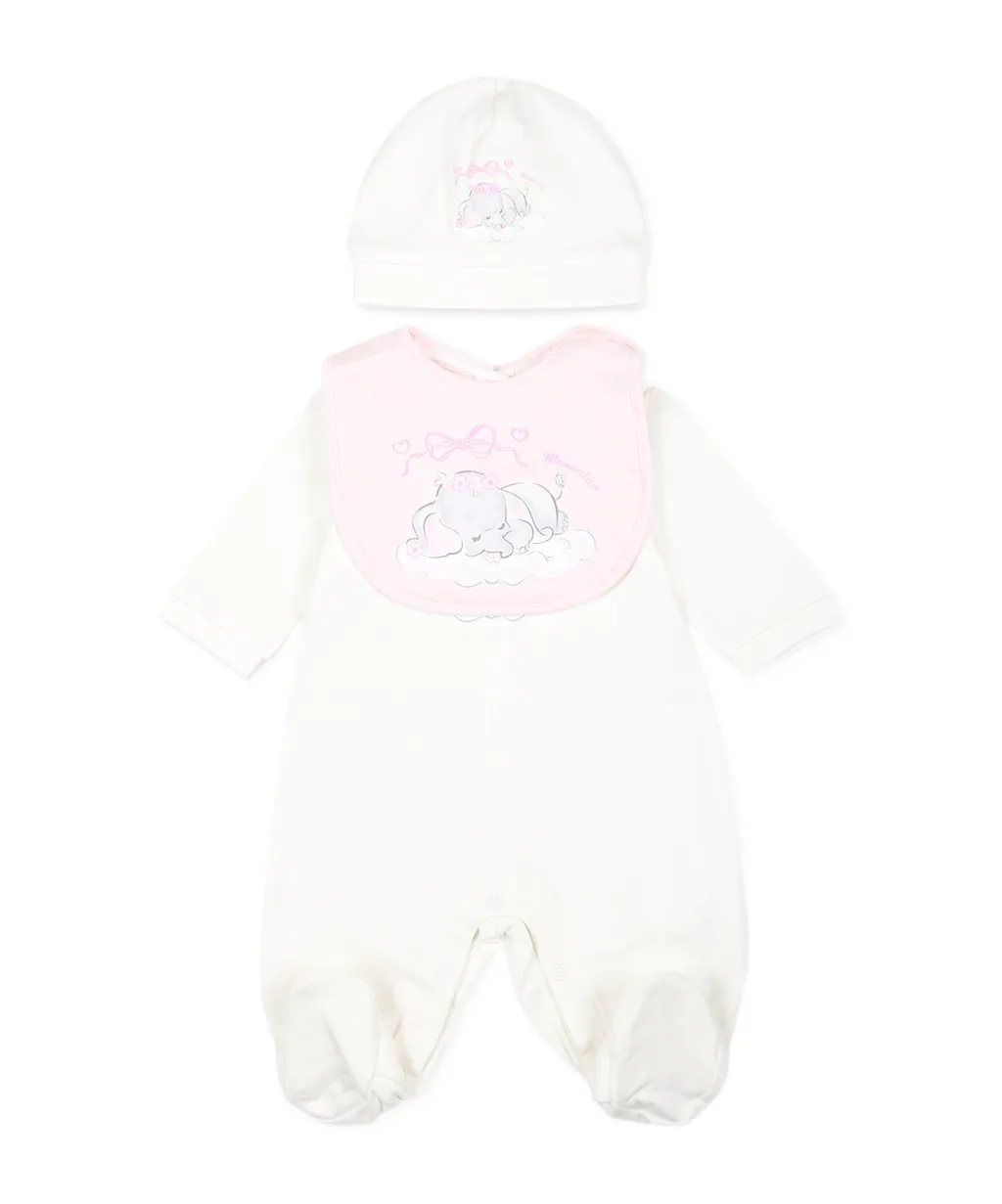 Elephant-Print Babygrow Set