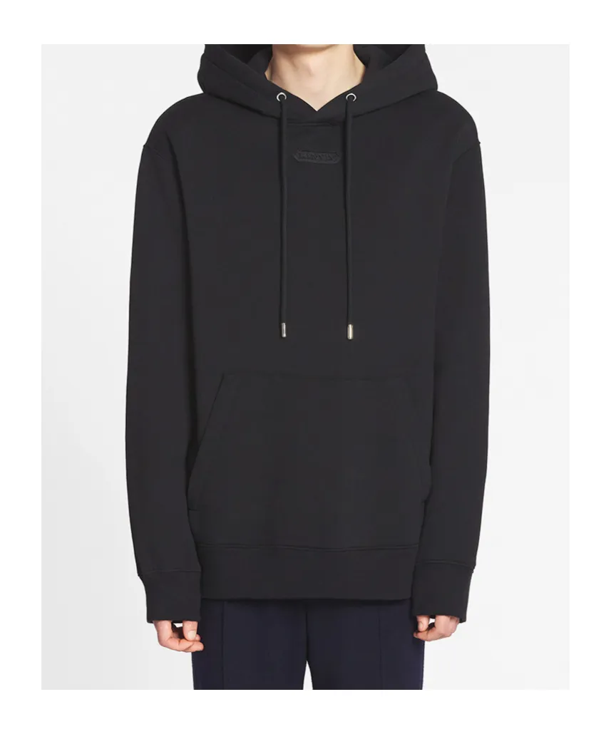 Lanvin Logo-Embroidered Drawstring Hoodie