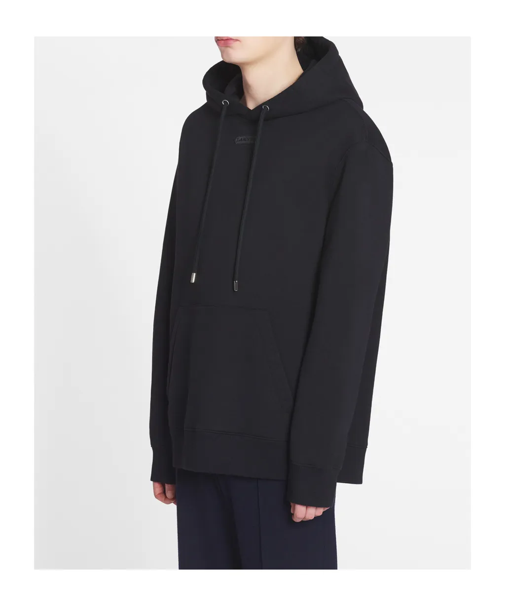 Lanvin Logo-Embroidered Drawstring Hoodie