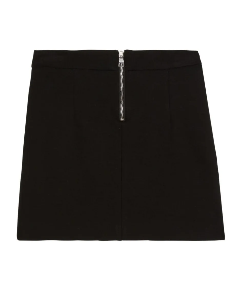 Balmain Kids Logo-Embossed High-Waist Skirt