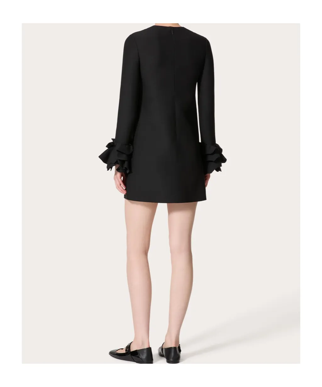Valentino	Floral Embellished Crewneck Dress