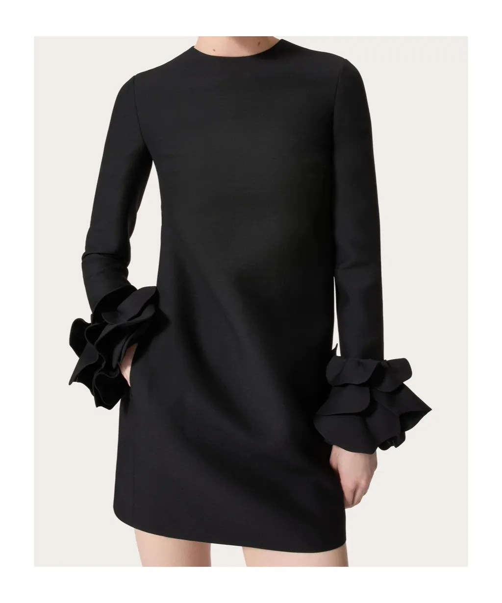 Valentino	Floral Embellished Crewneck Dress