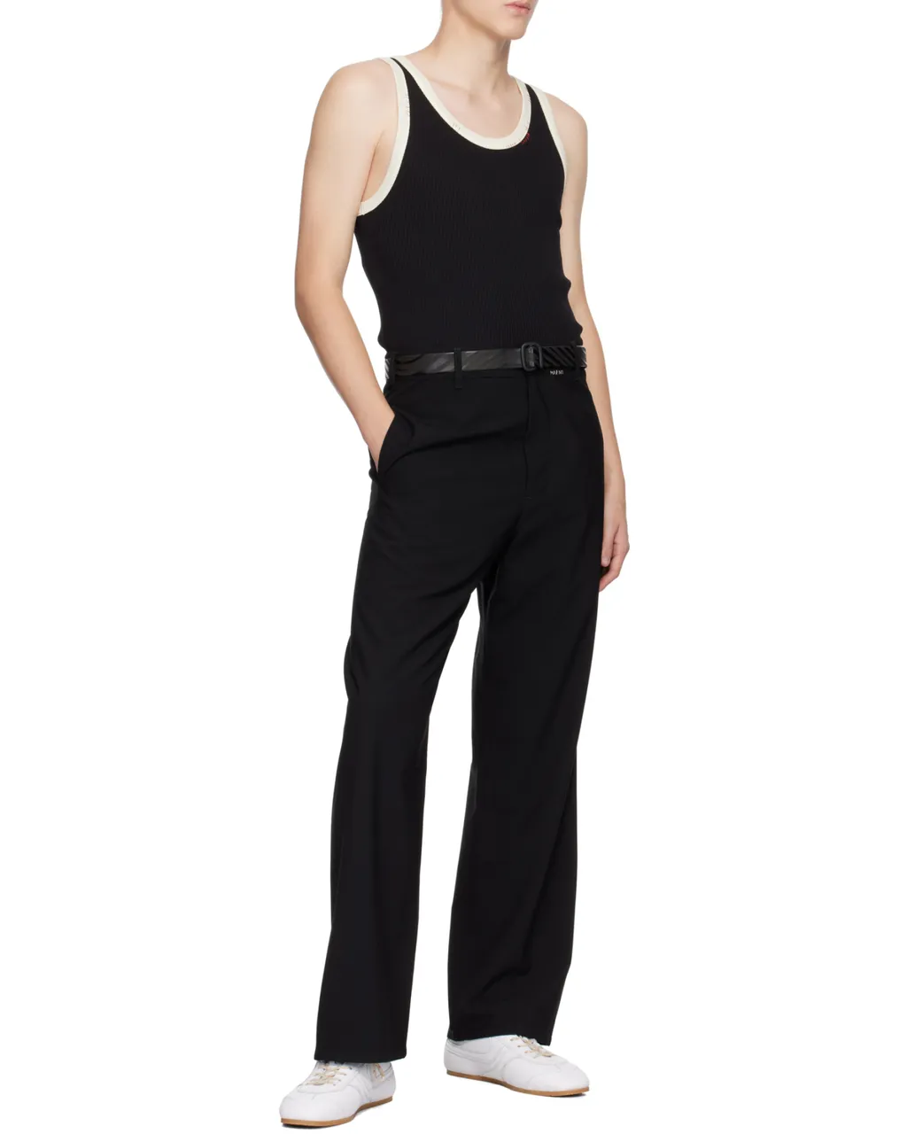 Marni Logo Embroidered Tailored Trousers