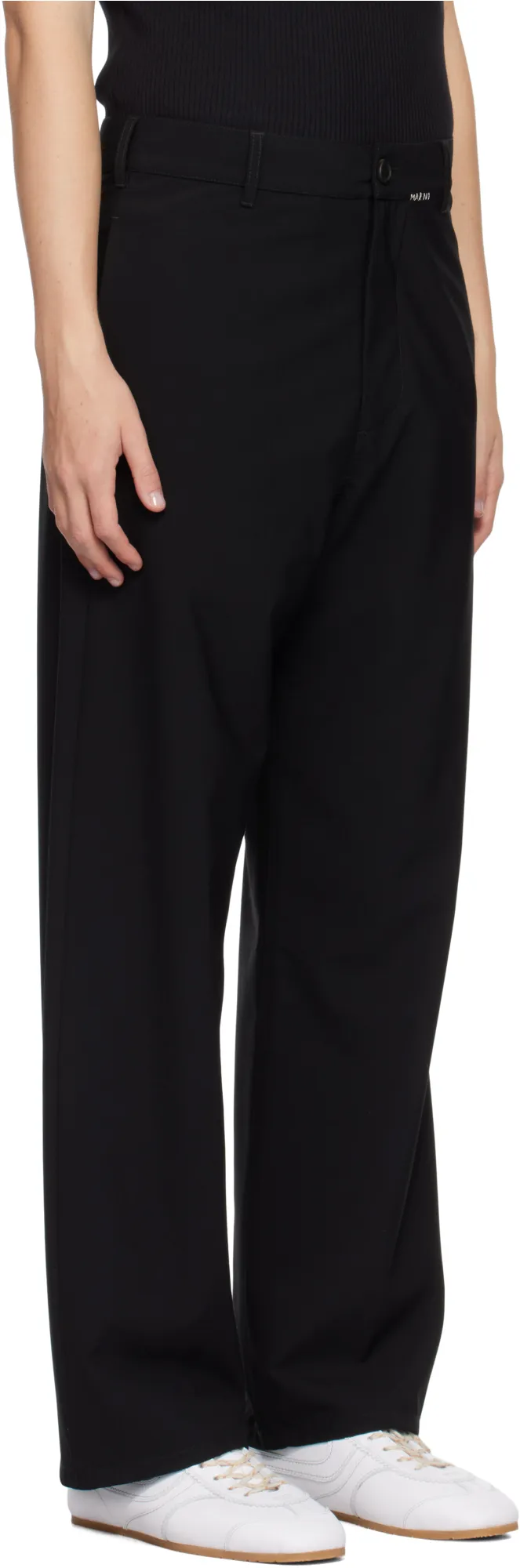 Marni Logo Embroidered Tailored Trousers