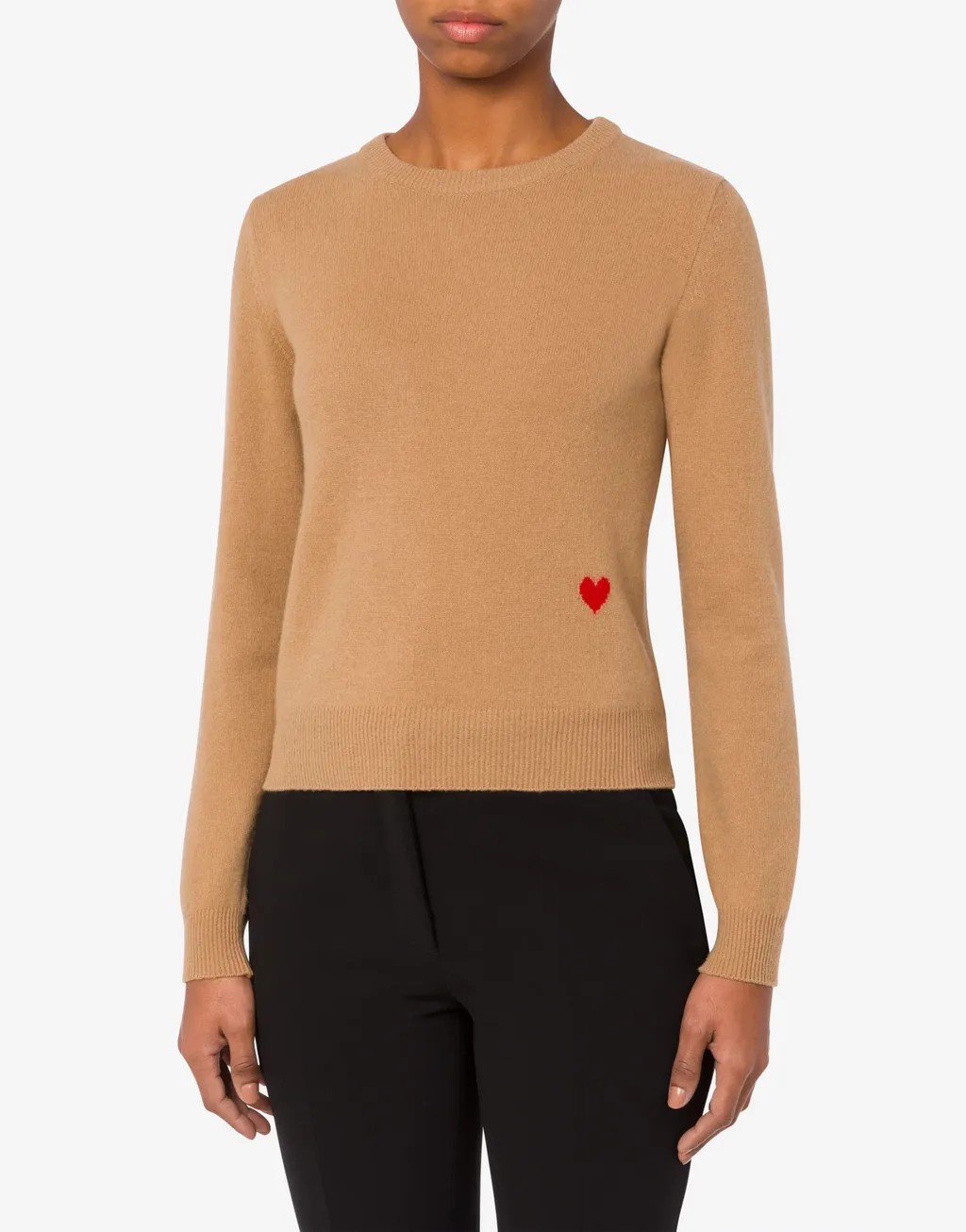 Heart-Motif Crew-Neck Jumper