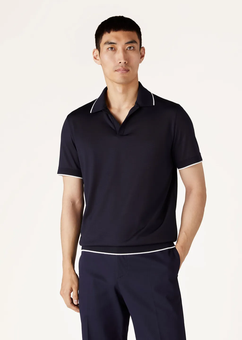 Freshly Cut Wool Lapel Polo Shirt