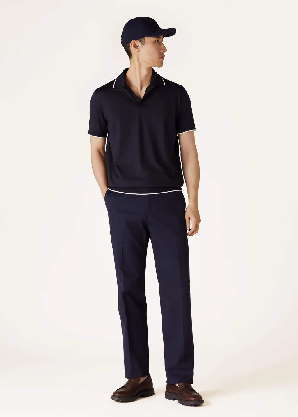 Freshly Cut Wool Lapel Polo Shirt