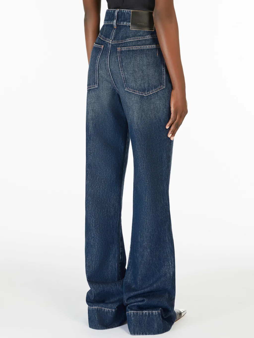Sportmax	Logo Patch Flared Jeans