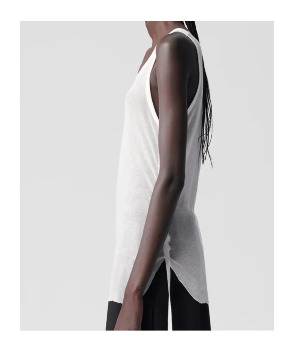 Ann Demeulemeester Mara Wrinkled Cropped Tank Top