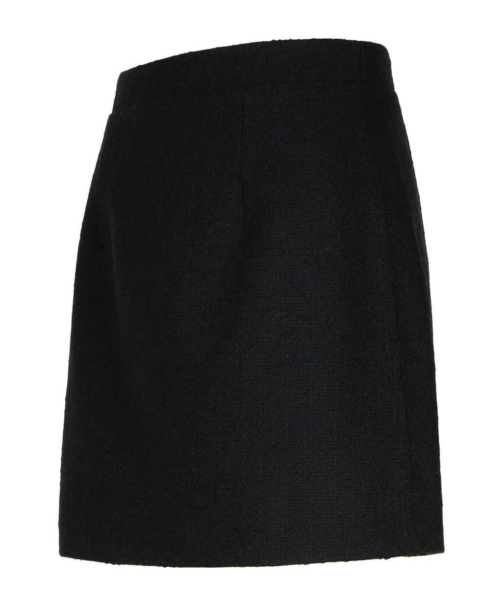 Patou High-Waist Tweed Mini Skirt