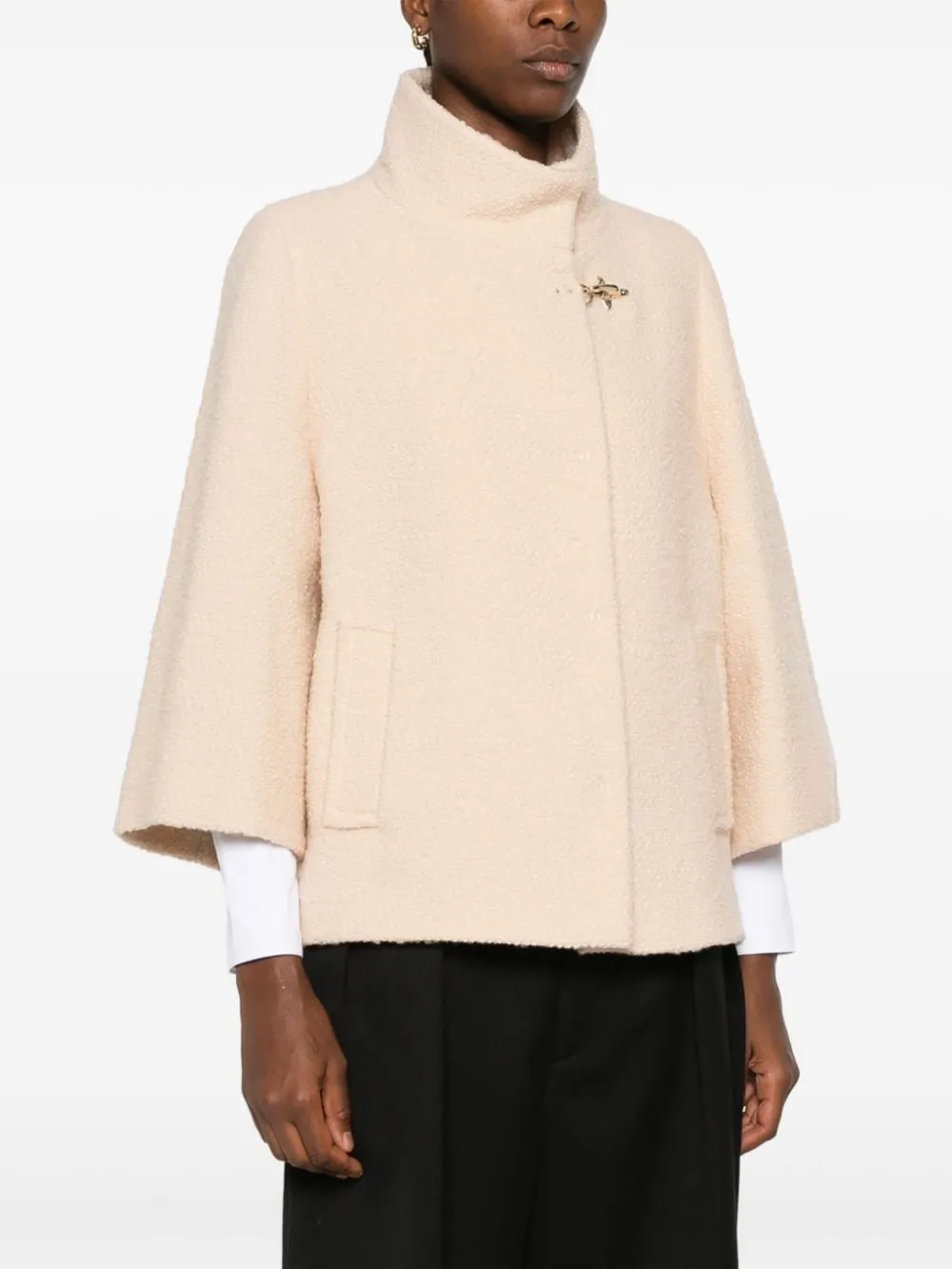 Fay Long-Sleeved Blend Cape