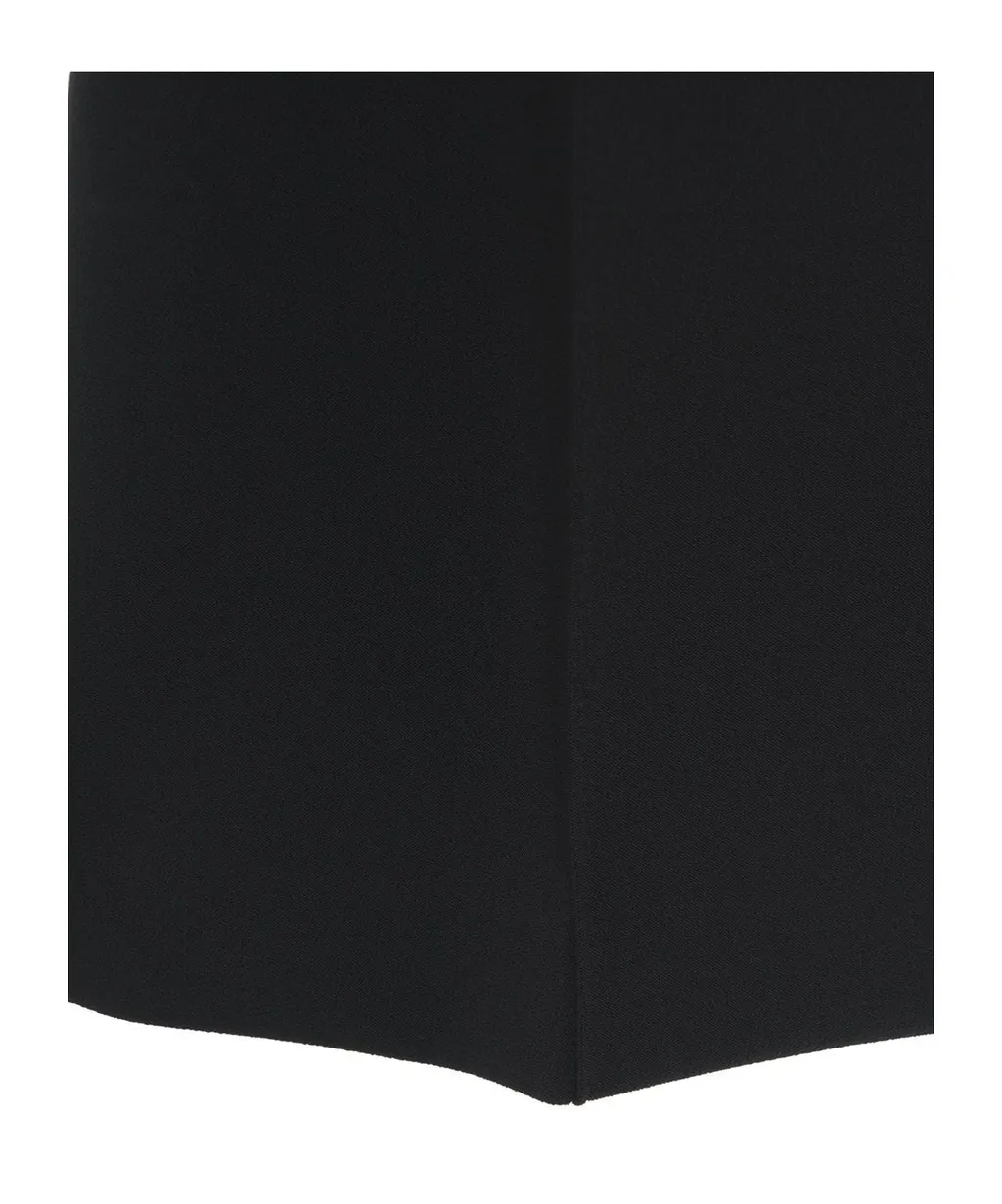 Elisabetta Franchi Logo Rivet Stretch Crepe Palazzo Trousers