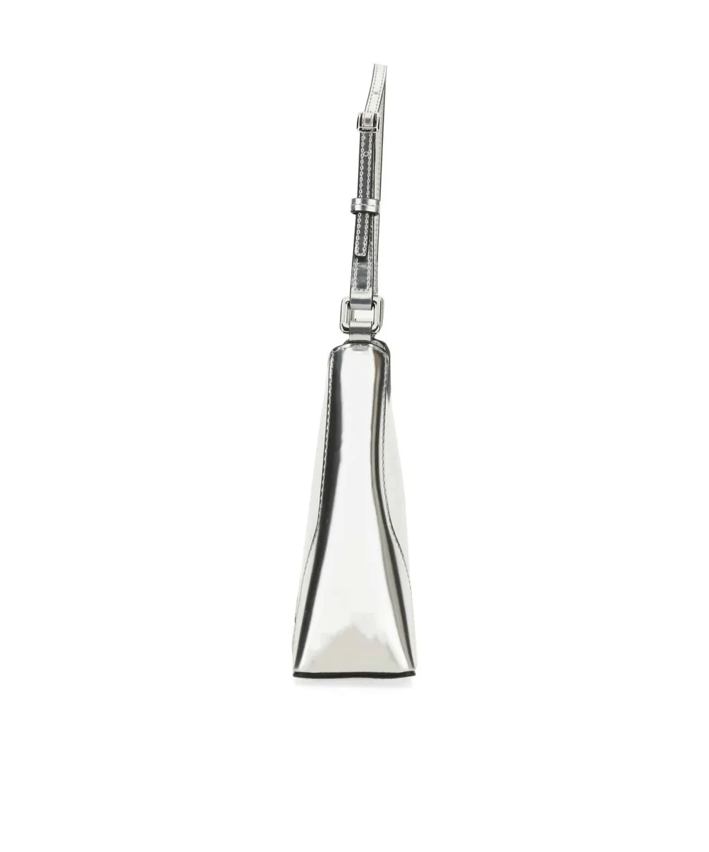 Staud Linda Metallic Zipped Shoulder Bag