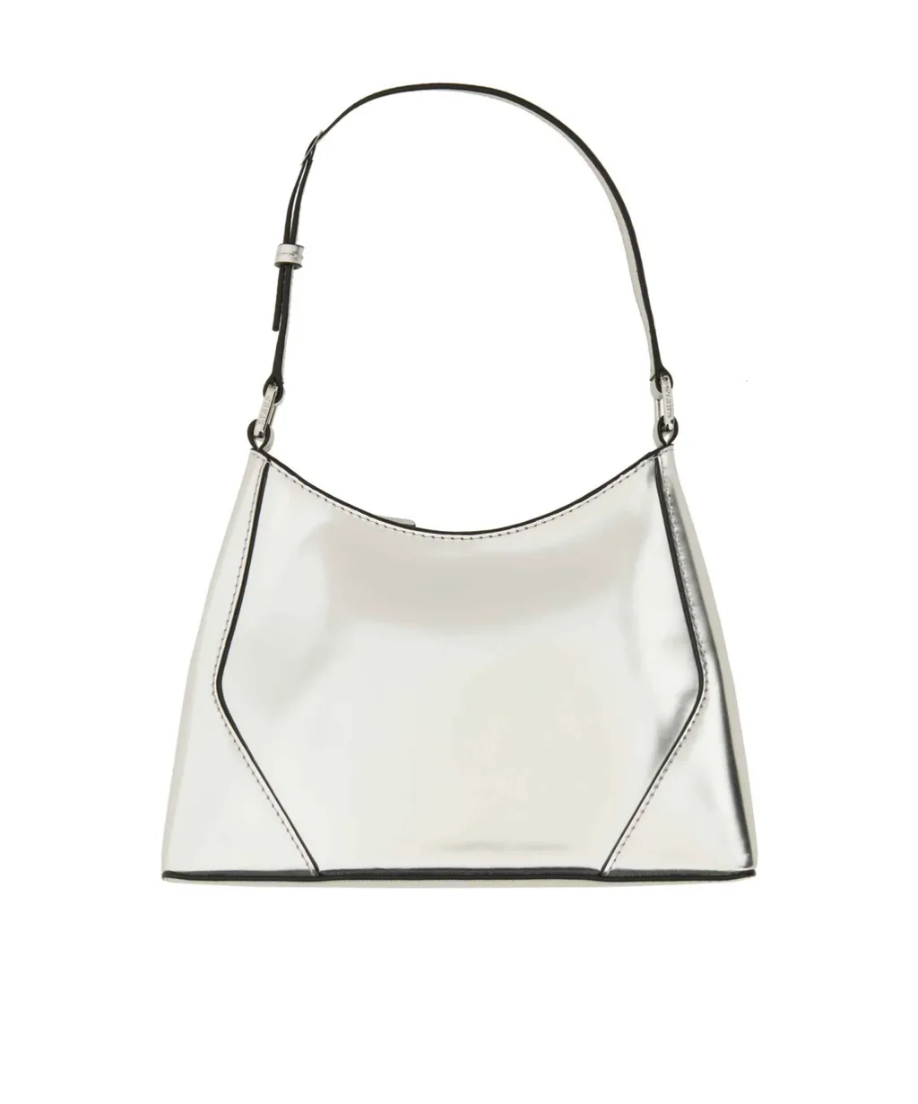 Staud Linda Metallic Zipped Shoulder Bag
