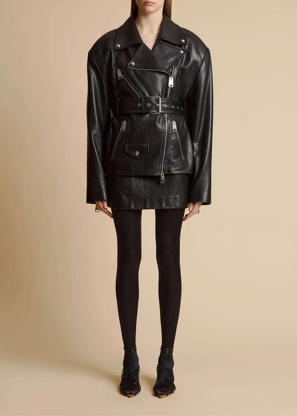 Khaite Meelar Panelled Mini Skirt