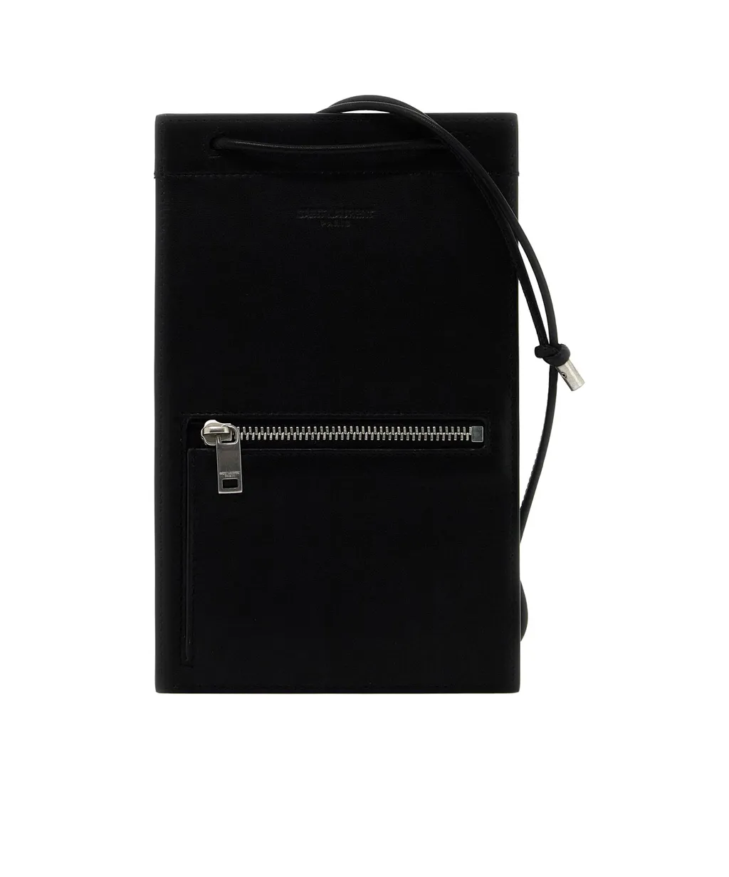 Saint Laurent Paris Zip Detailed Card Holder