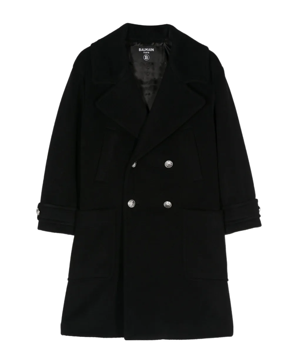 Double-Breasted Felted Coat