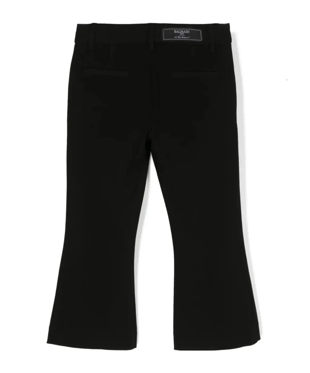 Balmain Kids Mid Rise Jersey Trousers