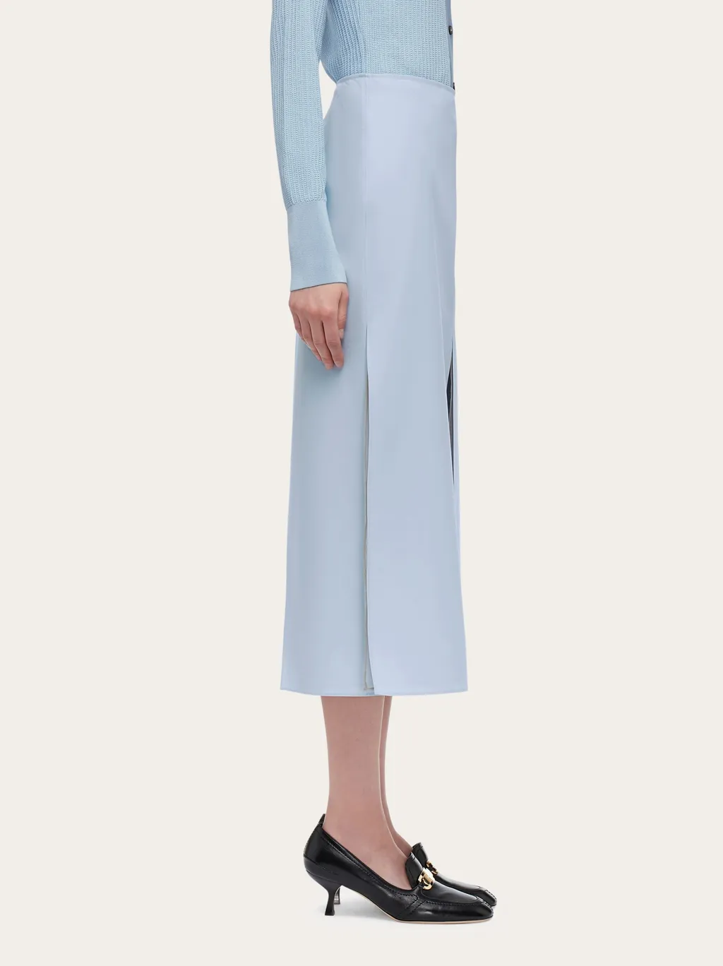 Freshly Cut Wool Layered Skirt