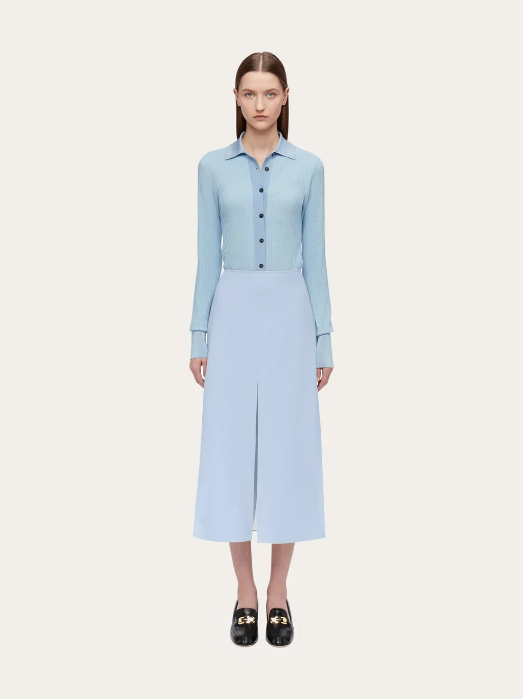 Freshly Cut Wool Layered Skirt