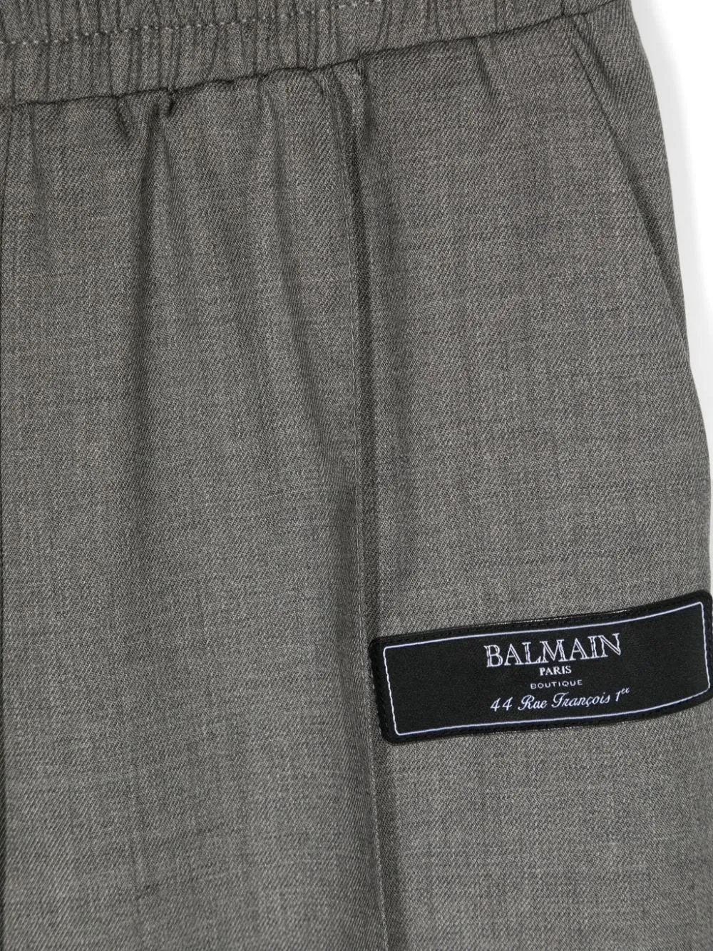 Balmain Kids Logo Patch Mid-Rise Trousers