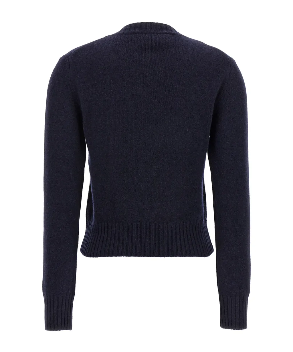 Ami Long Sleeved Crewneck Knitted Jumper